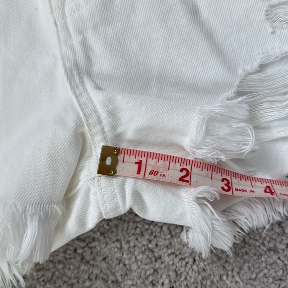 NWT KANCAN White Distressed Jean Shorts size S - Picture 6 of 6